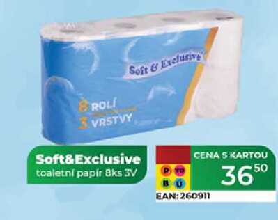 Soft&Exclusive toaletní papír 3 ks 3V  
