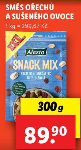 SMĚS OŘECHŮ A SUŠENÉHO OVOCE, 300 g