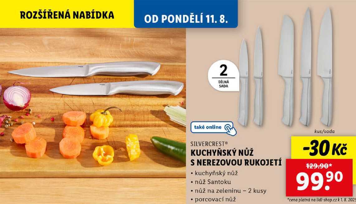 KUCHYŇSKÝ NŮŽ S NEREZOVOU RUKOJETÍ 