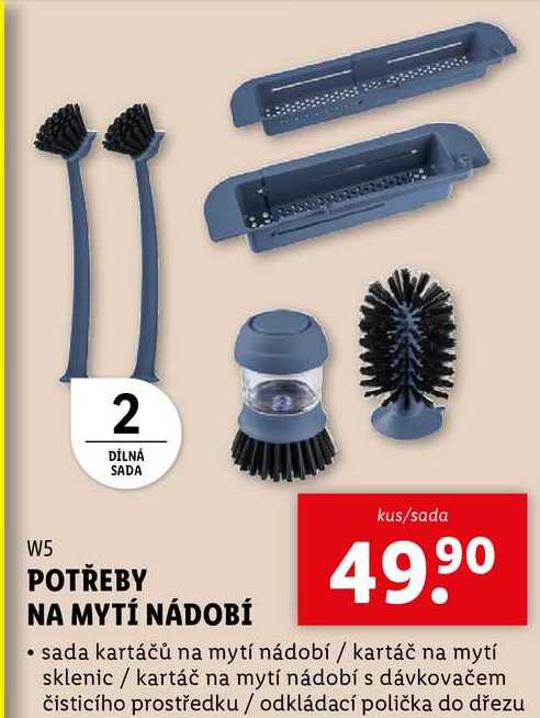POTŘEBY NA MYTÍ NÁDOBÍ 