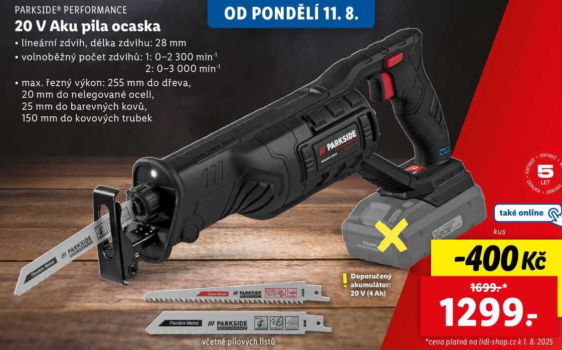 20 V Aku pila ocaska 