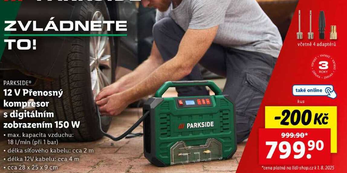 12 V Přenosný kompresor s digitálním zobrazením 150 W 