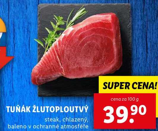 TUŇÁK ŽLUTOPLOUTVÝ, cena za 100 g 