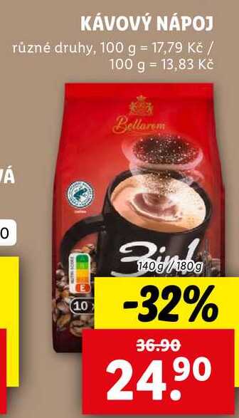 KÁVOVÝ NÁPOJ, 140 g/180 g