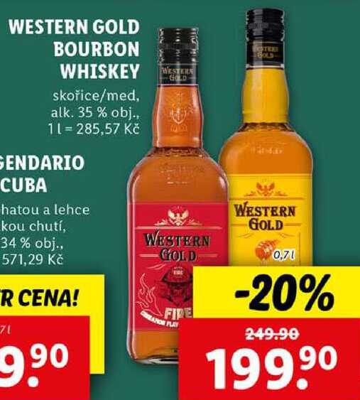 WESTERN GOLD BOURBON WHISKEY, 0,7 l