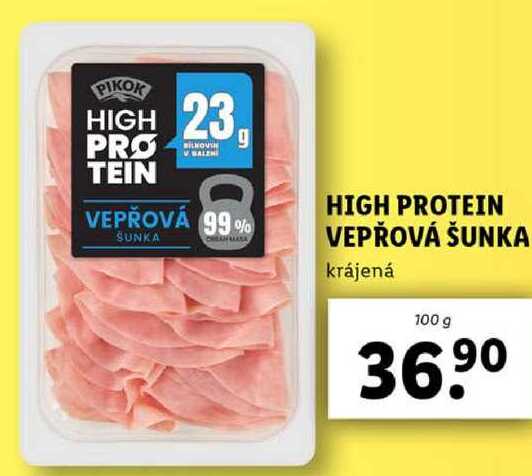 HIGH PROTEIN VEPŘOVÁ ŠUNKA, 100 g