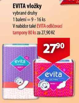 EVITA vložky, 9-16 ks 
