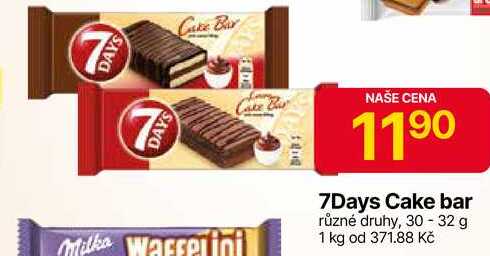 7Days Cake bar různé druhy, 30-32 g