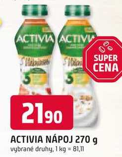 ACTIVIA NÁPOJ 270 g vybrané druhy