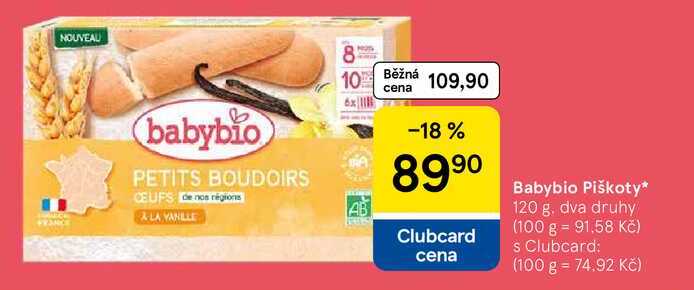 Babybio Piškoty, 120 g