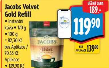 Jacobs Velvet Gold Refill, 170 g