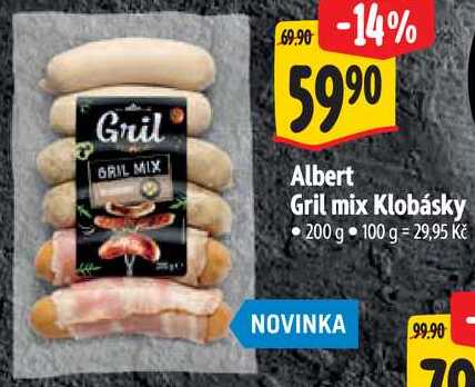Albert Gril mix Klobásky, 200 g 