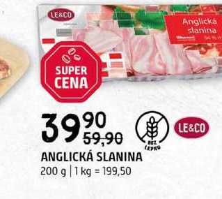 Anglická slanina 200 g