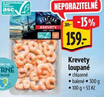 Krevety loupané, 300 g