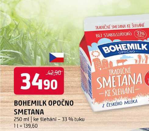 Bohemilk opočno smetana 250ml