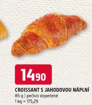 Croissant s jahodovou náplní 85g