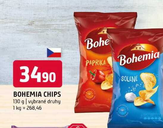 Bohemia Chips 130g, různé druhy