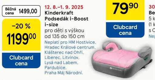 Kinderkraft Podsedák i-Boost i-size, pro děti s výškou od 135 do 150 cm 