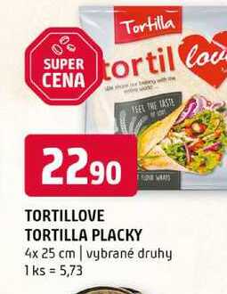 Tortillove tortilla placky 4x 25 cm vybrané druhy 