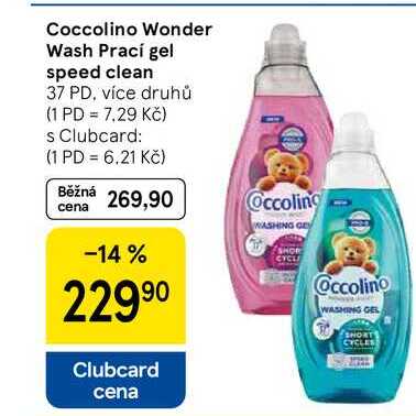 Coccolino Wonder Wash Prací gel speed clean, 37 PD, více druhů  