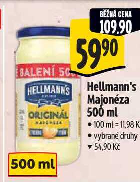 Hellmann's Majonéza, 500 ml