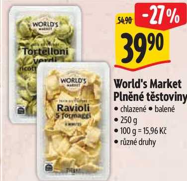 World's Market Plněné těstoviny, 250 g