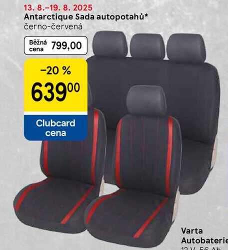 Antarctique Sada autopotahů, černo-červená  