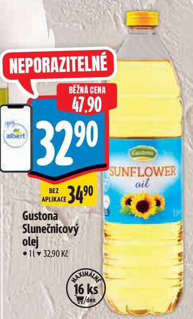 Gustona Slunečnicový olej, 1 l