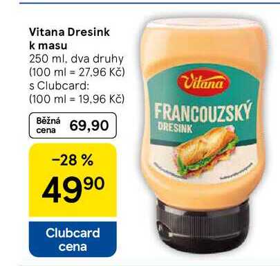 Vitana Dresink k masu, 250 ml, dva druhy 