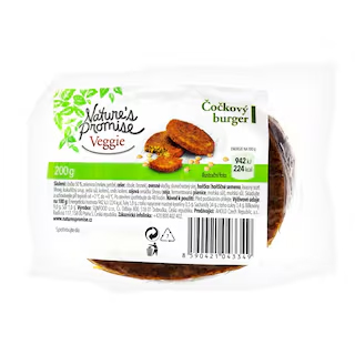  Nature's Promise Veggie Čočkový burger 200 g