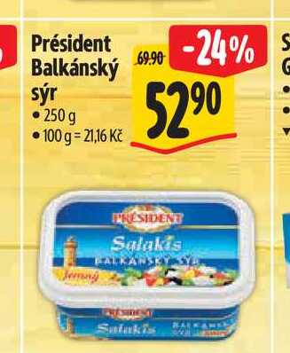 Président Balkánský sýr 250 g 