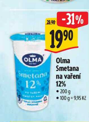  Olma Smetana na vaření 12%  200 g 