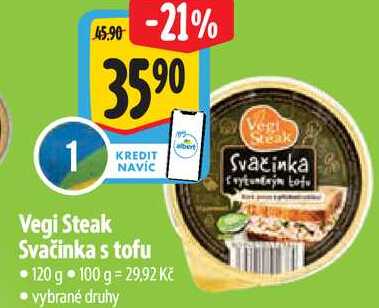 Vegi Steak Svačinka s tofu, 120 g 