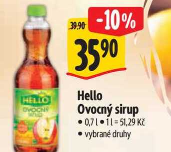 Hello Ovocný sirup 0,71