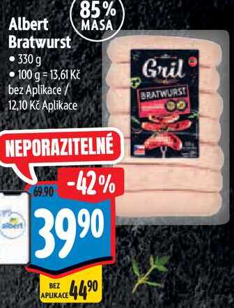 Albert Bratwurst, 330 g