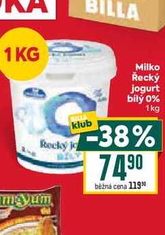 Milko Řecký jogurt bilý 0% 1kg 