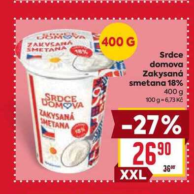 Srdce domova Zakysaná smetana 18% 400 g 