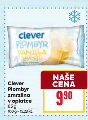Clever Plombyr zmrzlina v oplatce 65g