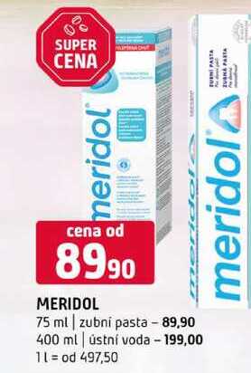 MERIDOL 75 ml zubní pasta 400 ml ústní voda 
