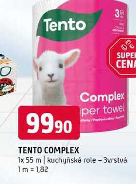 TENTO COMPLEX 1x 55 m kuchyňská role 3vrstvá 