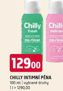 CHILLY INTIMNÍ PĚNA 100 ml vybrané druhy 