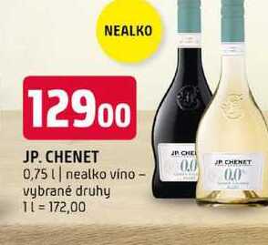 JP. CHENET 0,75l nealko vino vybrané druhy 