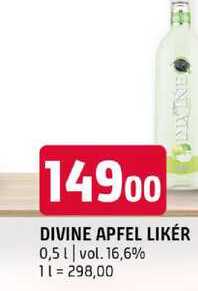 DIVINE APFEL LIKÉR 0,5l vol.16,6% 