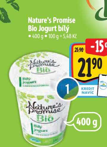 Nature's Promise Bio Jogurt bílý  400 g  