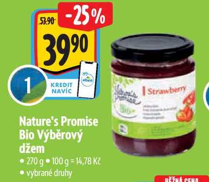   Nature's Promise Bio Výběrový džem 270 g 
