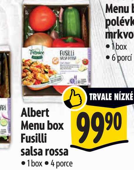   Albert Menu box Fusilli salsa rossa  1 box 