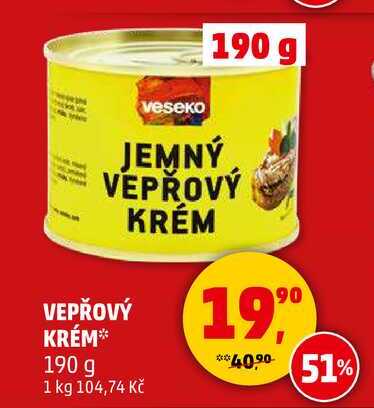 VEPŘOVÝ KRÉM, 190 g 