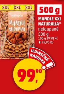 MANDLE XXL NATURALIA neloupané, 500 g  