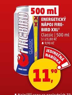 ENERGETICKÝ NÁPOJ FIRE- BIRD XXL, Classic, 500 ml 