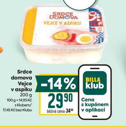 Srdce domova Vejce v aspiku 200 g 